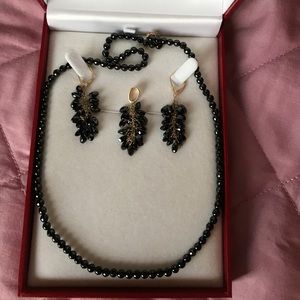 14K Yellow Gold Black Onyx Jewelry Sets